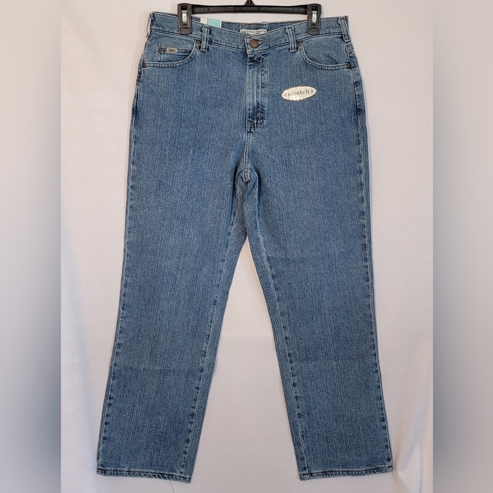 NWT Lee Relaxed Straight Leg Blue Denim Jeans Size 12M